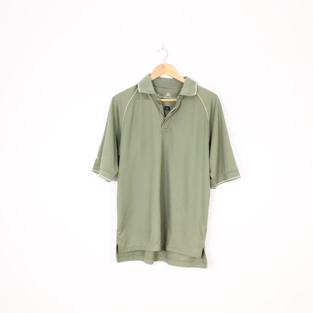 Mens Stormtech Sage Green Polo